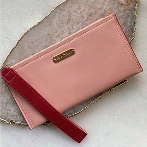 Claudia Canova CC Top Purse Wristlet Wallet with Wrist Strap